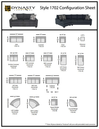 1702 Canadian Made Fabric Sofa