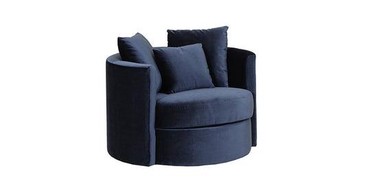 1802 Canadian Made Fabric Swivel Cuddle Chair