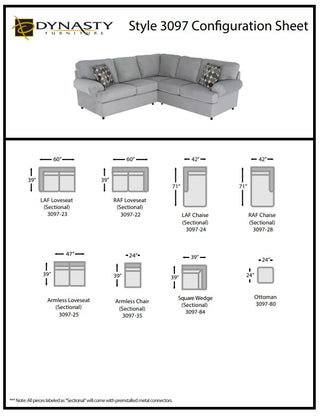 3097 Canadian Made Fabric Sectional