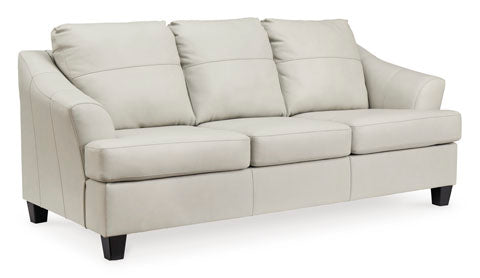 Genoa Genuine Leather Queen Sofabed - Coconut