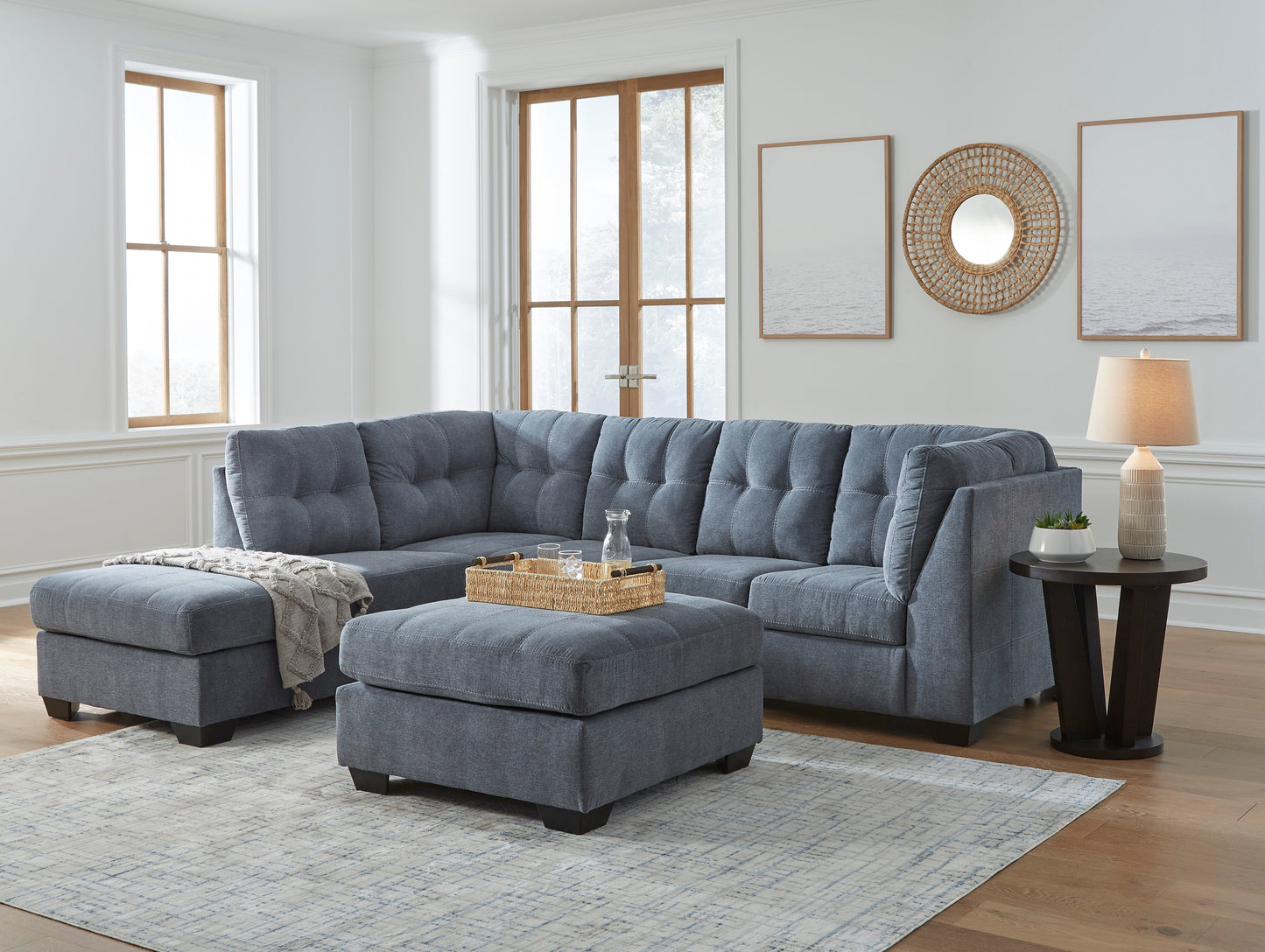 Marleton 2-Piece Sectional with Chaise - Denim