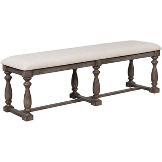 Regent 6 Piece Dining Set in Warm Brown and Beige