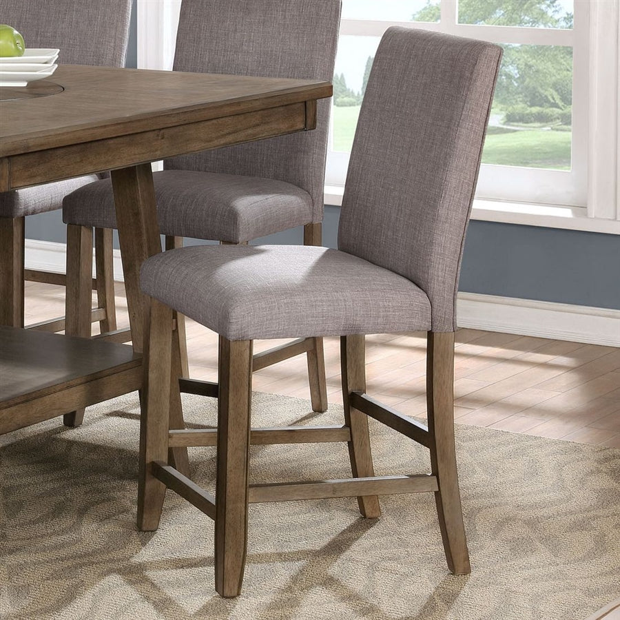 Manning 6 Piece Counter Height Dining Set in Brown/Grey