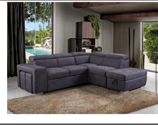 Makenzee Pull-out Sleeper Sectional with Storage Ottoman