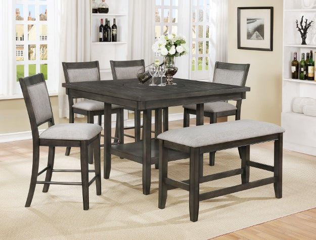 2727GY Fulton 6 Piece Counter Height Dining Set