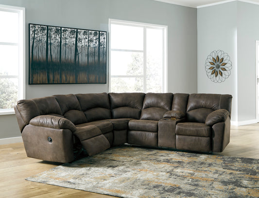 Tambo 2-Piece Reclining Sectional - Brown