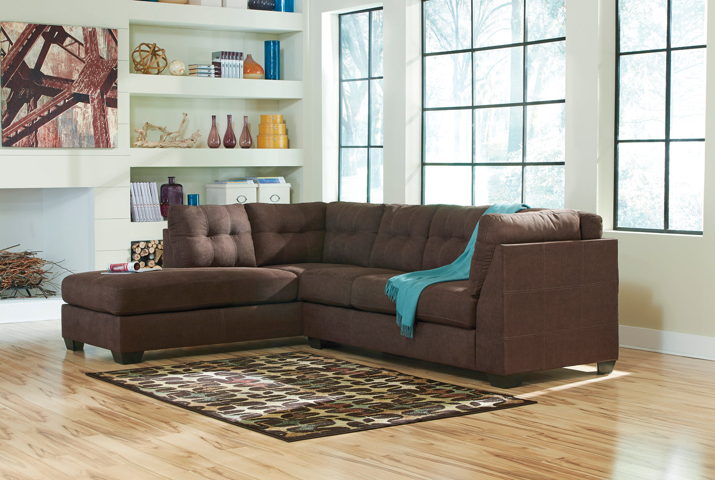 Maier 2-Piece Sectional with Chaise - Brown