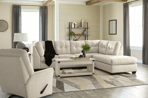Falkirk 2-Piece Sectional with Chaise - Parchment