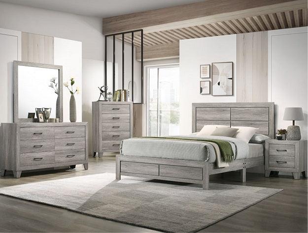 Hopkins 6 Piece Queen Bedroom Set - Light Grey